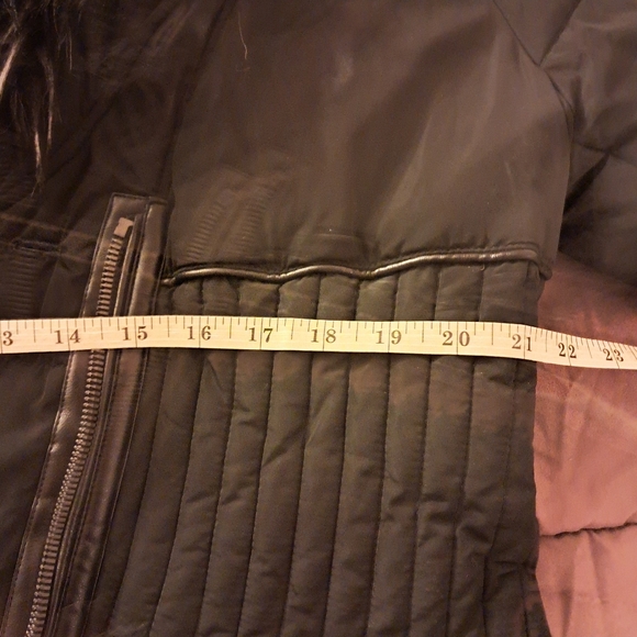 Noize Coat Women's Large L Faux Fur Collar Trim Vegan Gigi Parka Quilted - Picture 13 of 15